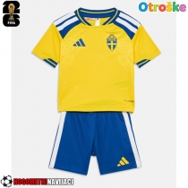 Otroške Nogometnih dresov Švedska Domači SP 2026 Kratki rokavi (+ hlače)